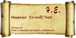 Heppner Erzsébet névjegykártya